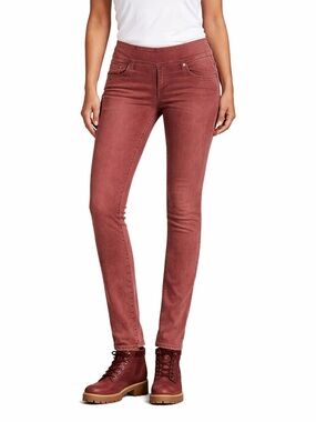 Jag Jeans Pull on five pocket Distressed Festival high Waist Cocoa Brown Size 8